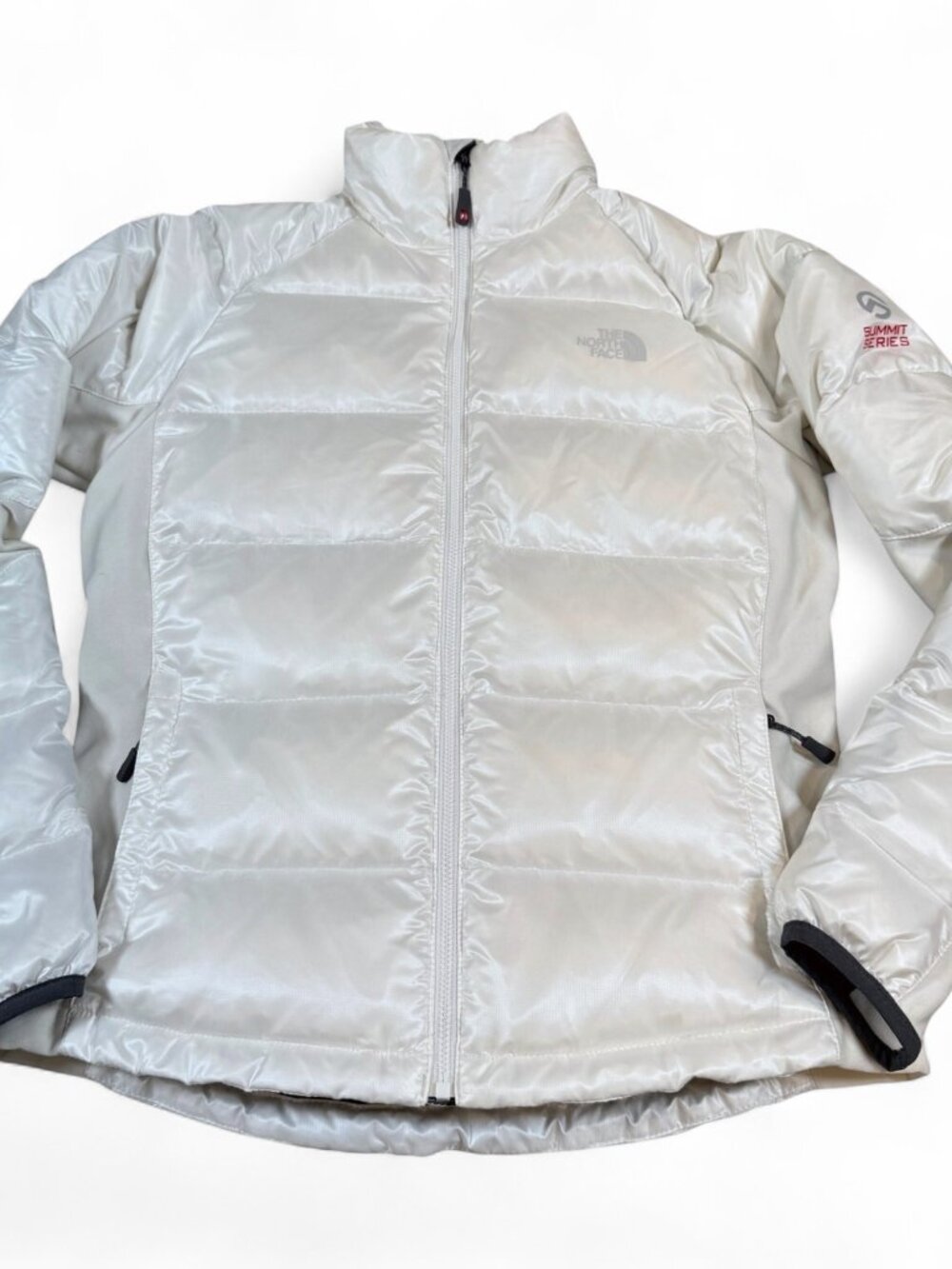 The North Face Summit Series 800-Fill Down Puffer Jacket Womens S White Nylon